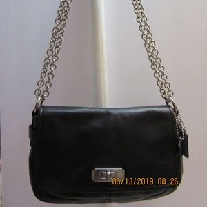 Coach Chelsea leather flap closure shoulder bag.